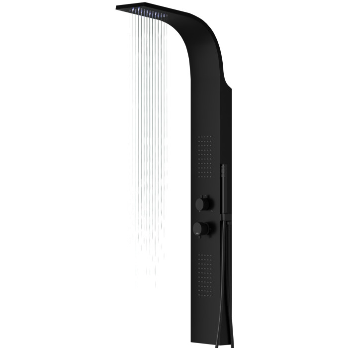 Душевая панель CORSAN FESTO BLACK LED (S046MBLLED)