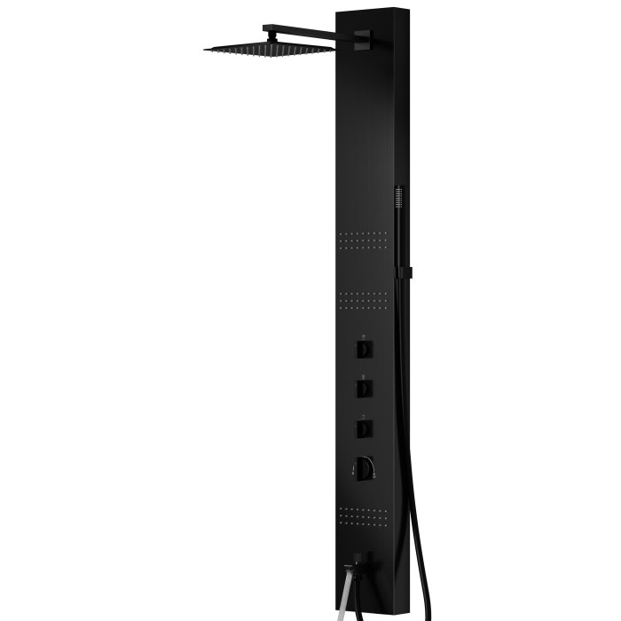 Душевая панель CORSAN NEO BLACK с изливом (S060MBLW)