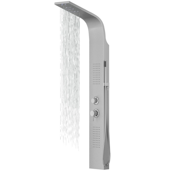 Душевая панель CORSAN ALTO SILVER LED с термостатом (A017TSLLED)
