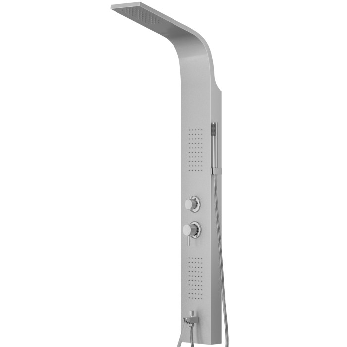 Душевая панель CORSAN ALTO SILVER с изливом и термостатом (A017TSLW)