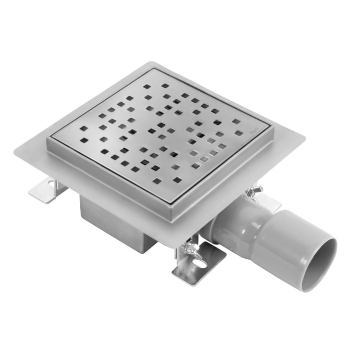 Трап для душа REA DOTS 15x15 NICKIEL BRUSHED (REA-G6203)