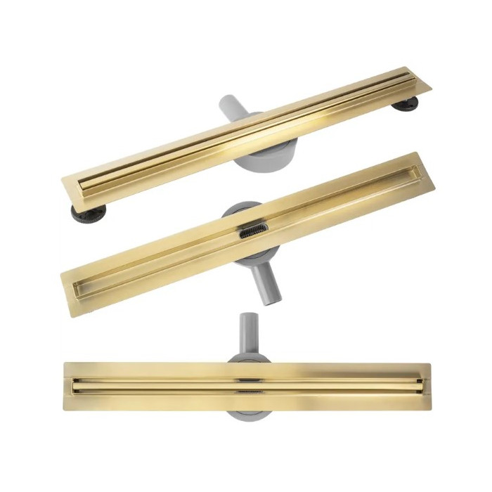 Трап для душа REA NEOX 80 SLIM PRO BRUSHED GOLD матовое золото (REA-G2715)