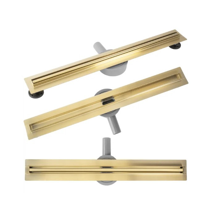 Трап для душа REA NEOX 60 SLIM PRO BRUSHED GOLD матовое золото (REA-G2713)