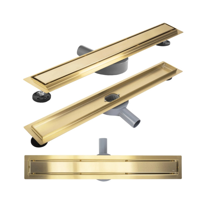 Трап для душа REA NEOX 90 PRO BRUSHED GOLD 2в1 матовое золото (REA-G2704)
