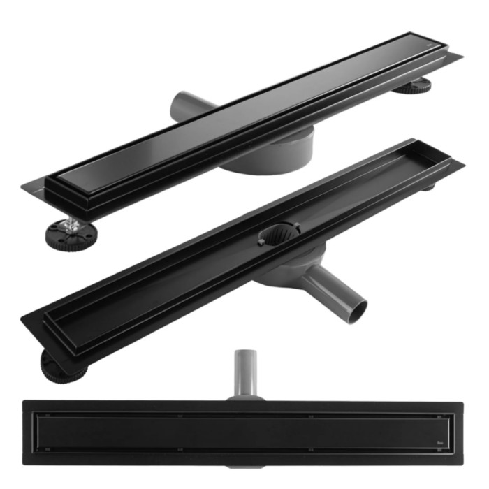 Трап для душа REA NEOX 60 PRO BLACK 2в1 черный (REA-G7801)