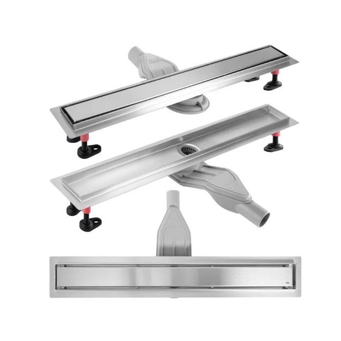 Трап для душа REA NEOX 90 SUPERFLOW BRUSHED STEEL 2в1 сталь (REA-G2708)