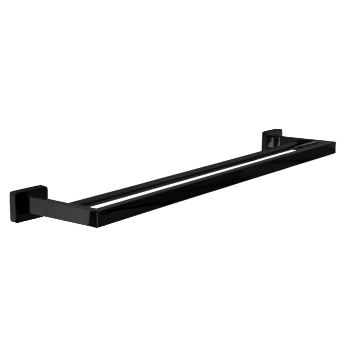 Вешалка двойная для полотенца REA ERLO 02 BLACK * (REA-06908)