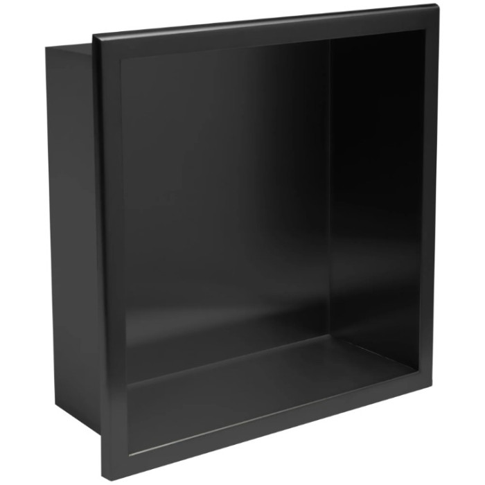 Встраиваемая полка REA 30X30 BLACK MATT с ободком (REA-05603)