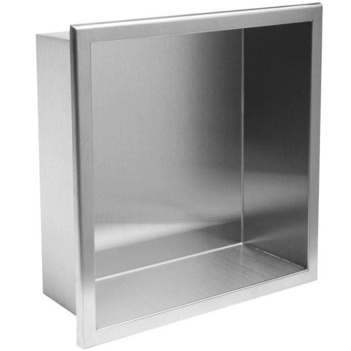 Встраиваемая полка REA 30X30 NICKEL BRUSHED с ободком (REA-05600)