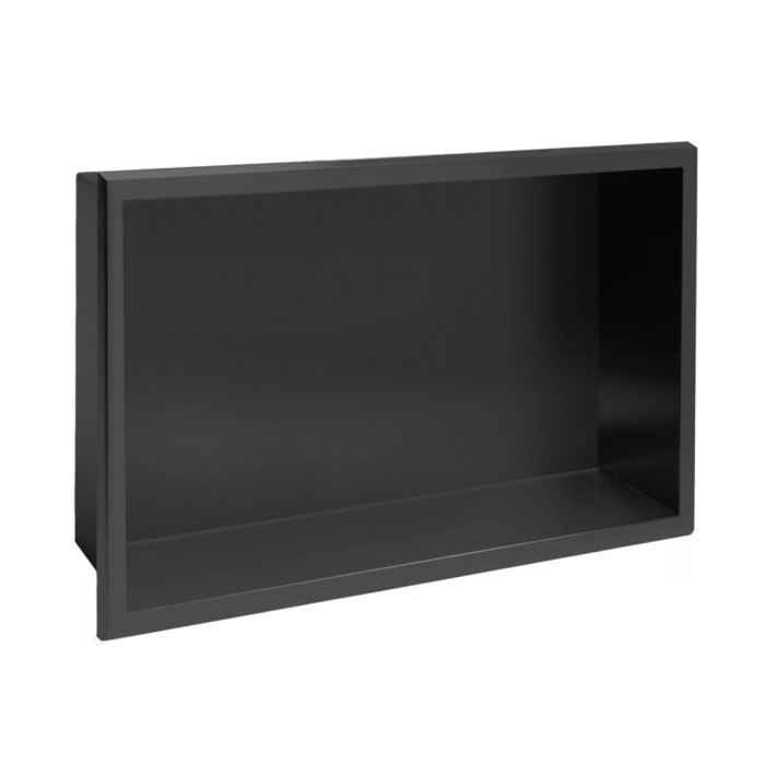 Встраиваемая полка REA 30X45 BLACK MATT с ободком (REA-05604)