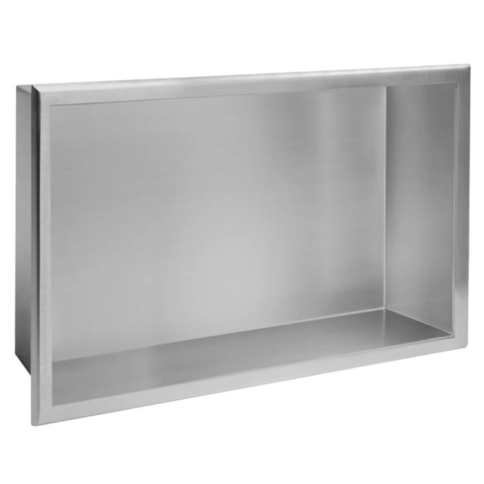 Встраиваемая полка REA 30X45 NICKEL BRUSHED с ободком (REA-05601)