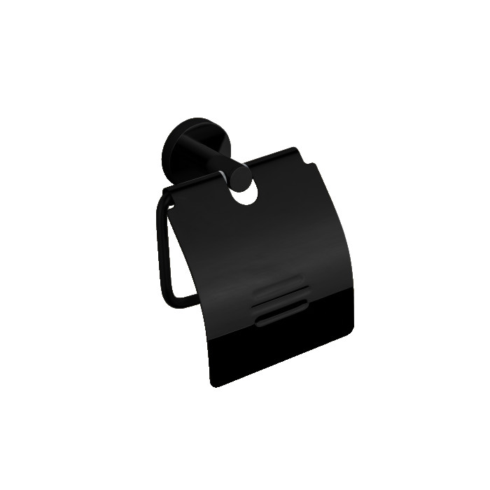 Тримач для туалетного паперу з кришкою VBI URANUS BLACK (VBI-040413BL)