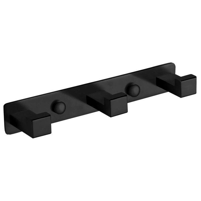 Крючок для полотенец VBI QUADRO BLACK тройной (VBI-049703BL)