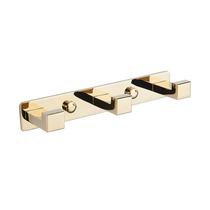 Крючок для полотенец VBI QUADRO GOLD тройной (VBI-049703GL)