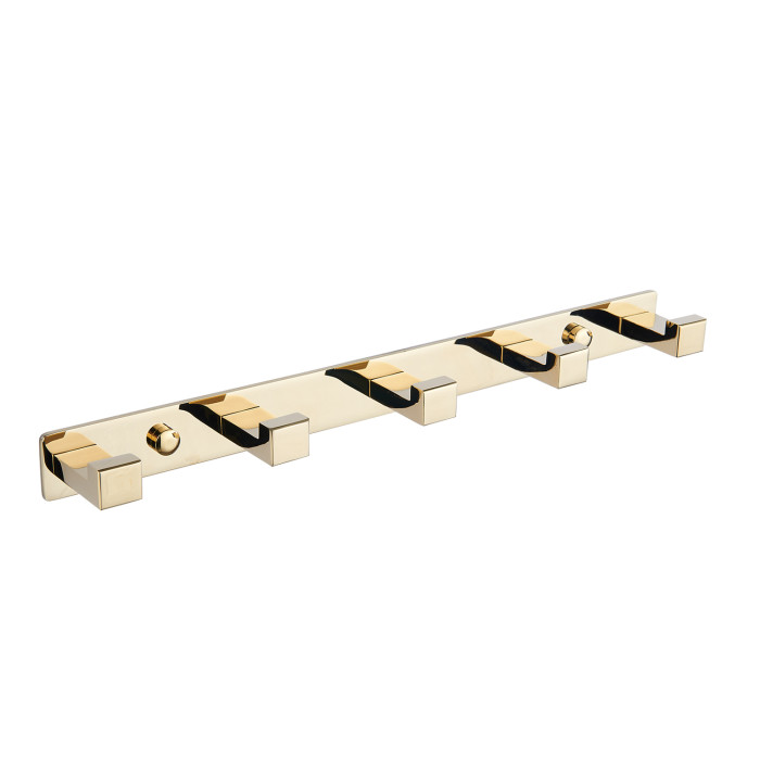 Крючок для полотенец VBI QUADRO GOLD пятерной (VBI-049705GL)