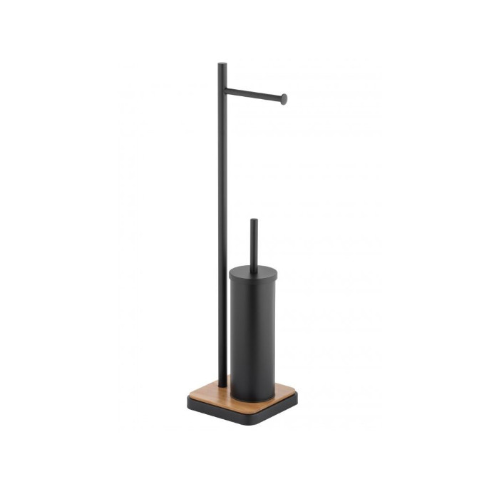 Стойка для ёршика и туалетной бумаги YOKA DYKA BLACK BAMBOO (P.DYKA-BLK)