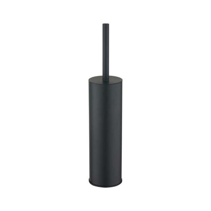 Ёршик для унитаза напольный VBI ROUND M BLACK (VBI-040420BL)