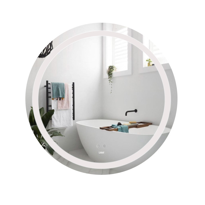 Дзеркало Lidz Aria R800 з LED-підсвічуванням Touch, з антизапотіванням, з димером, рег. яскравості LD78LR800 (SD00052338)
