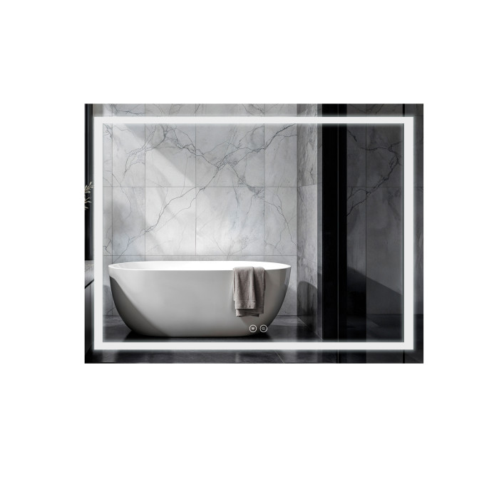 Дзеркало Qtap Mideya (DC-F613) 700х500 з LED-підсвічуванням Touch, з антизапотіванням, димером QT2078NCF7050W (SD00054142)