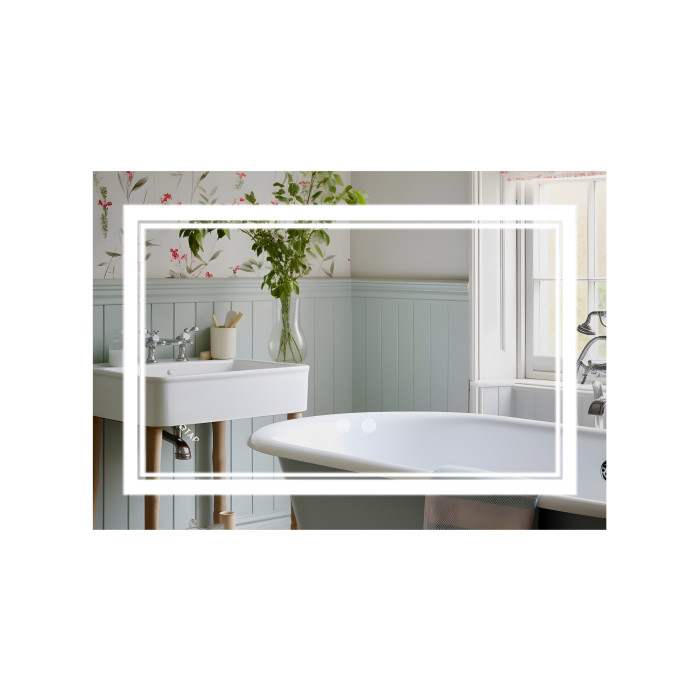 Дзеркало Qtap Cardinal (CA1) 800х600 з LED-підсвічуванням Touch, з антизапотіванням, з димером, рег. темп. кольору (3000-6500K) Reverse QT0478C8060 (SD00054580)