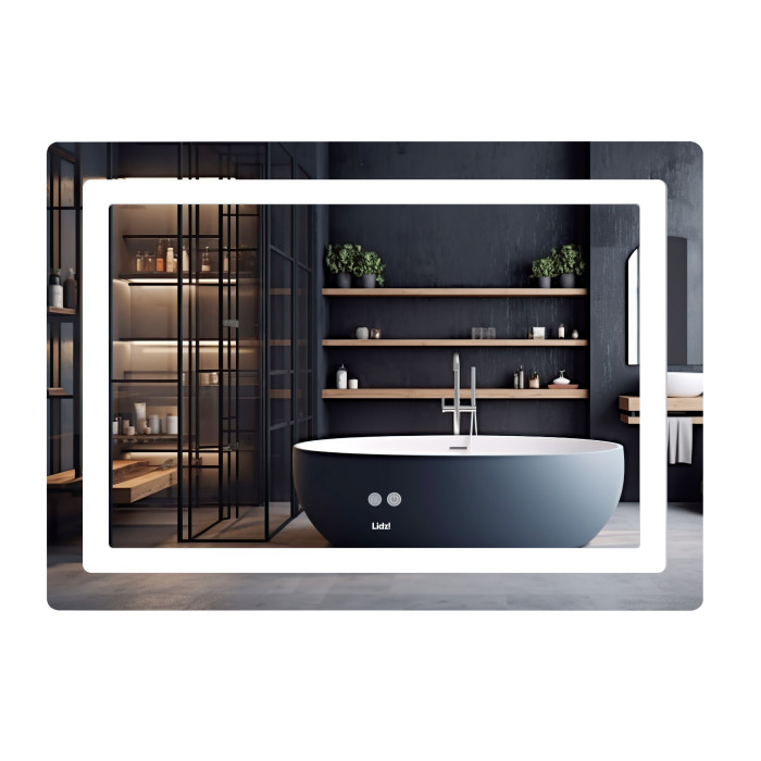 Дзеркало Lidz Kubis (KU2) 1200х800 з LED-підсвічуванням Touch, з антизапотіванням, з димером, рег. яскравості LDKUB120080049007 (SD00055131)