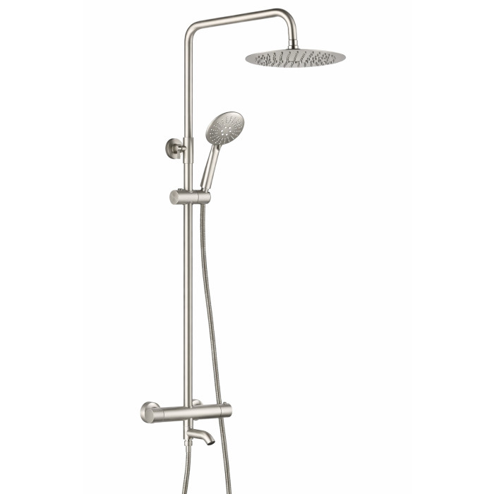 Душовий гарнітур VBI MILANO NICKEL з термостатом і виливом (VBI-050111NI)