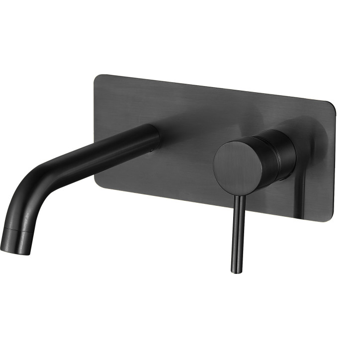 Смеситель для раковины VBI MILANO LONG 2 BLACK скрытого монтажа (VBI-050112BL)