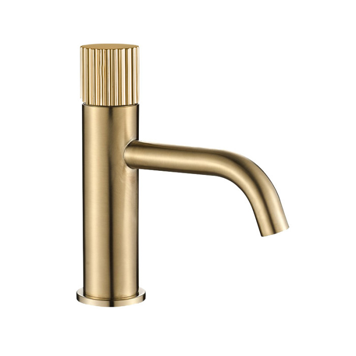 Смеситель для раковины VBI MILANO TRE BRUSHED GOLD низкий (VBI-050100BG-H03BG)