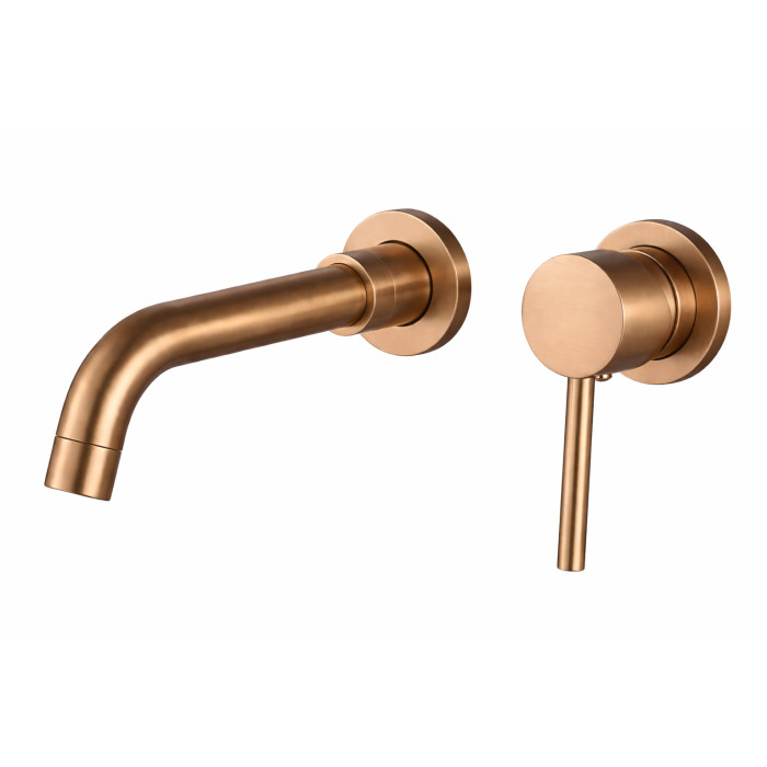 Смеситель для раковины VBI MILANO LONG BRUSHED COPPER скрытого монтажа (VBI-050103BC)