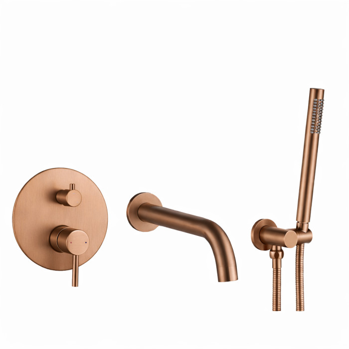 Смеситель для ванны и душа VBI MILANO BRUSHED COPPER скрытого монтажа (VBI-050107BC)