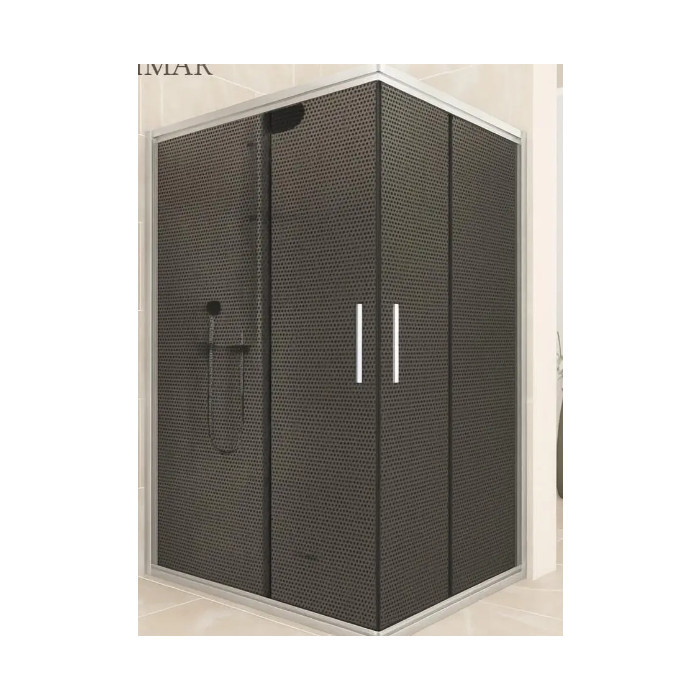 Душова кабіна Aquanil INDIANA Dark 100x90x190 см Тонована Перфорація з хром профілем (INDIANA100x90DARK chrome)