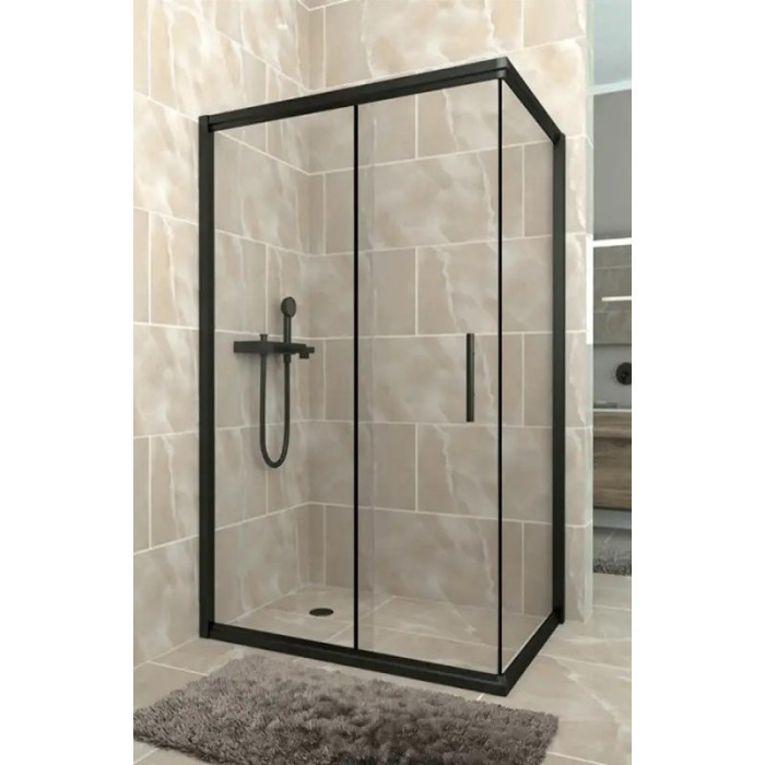 Душова кабіна Aquanil Minnesota Black 100х110х190 см прозоре скло (MINNESOTA100x110BLACK)