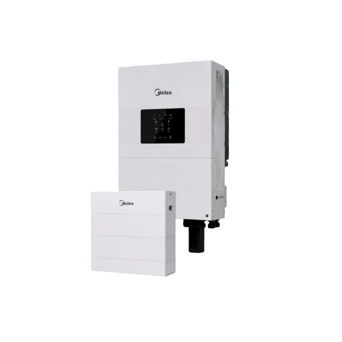 Комплект резервного живлення Midea 6kW + 100Ah 5.12 kW, ( MEI2-HS6L 6kW + MEB2-B5L-RA 48V 100Ah 5.12 kW)