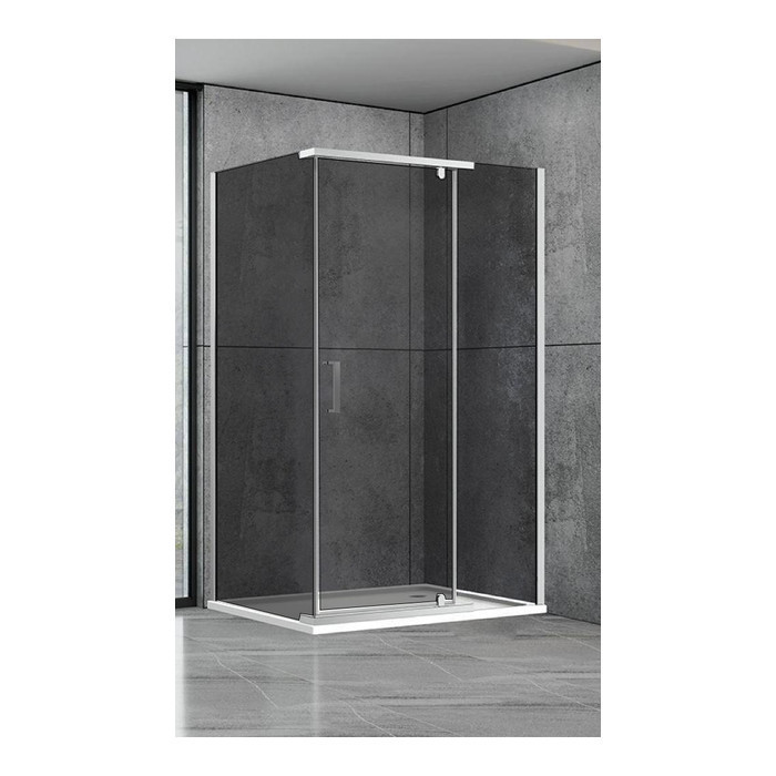 Душова кабіна Aquanil Camellia 140х80х200 см тоноване скло, хром профіль (CAMELLIA140X80SMOKED)
