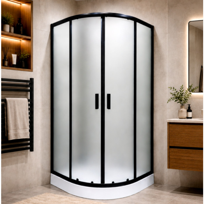 Душова кабіна SUNWAYS BlackBlur, 90×90, без піддону C15382