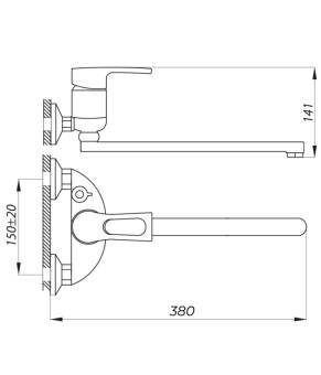 Змішувач для ванни Zerix NHB 279 (ZX2971)