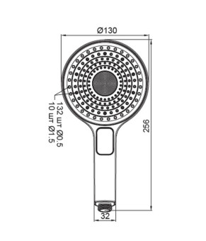 Лейка для душа Koer KP-0403-05 (3 функции) (KR4993)