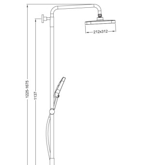 Душевая колонна Koer KB-56030-01, 3 функции, хром (KR5427)