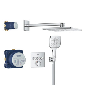 Душова система прихованого монтажу на 3 виходи з термостатом Grohe Grohtherm SmartControl (34864000)
