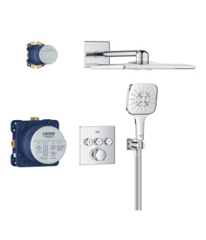 Душова система прихованого монтажу на 3 виходи з термостатом Grohe Grohtherm SmartControl (34864000)