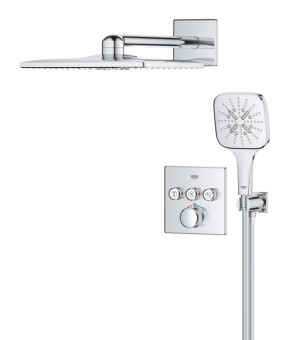 Душова система прихованого монтажу на 3 виходи з термостатом Grohe Grohtherm SmartControl (34864000)