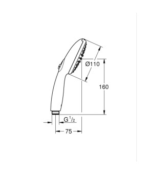 Ручний душ Grohe Tempesta 110 2 режими (26161003)