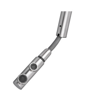 Кухонный смеситель Zerix LUX-024 с выдвижной лейкой (нерж. сталь) (ZX5555)