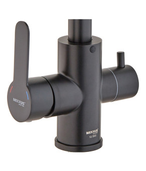 Смеситель для кухни Mixxus DAX-021-G Black (нерж. сталь) с выходом для пит. воды (MI6078)