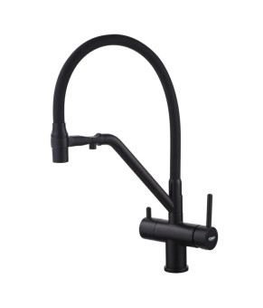 Кухонный смеситель KOER KB-72006-05 (KR3380) с силиконовым изливом и выходом для питьевой воды