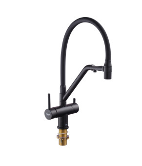 Кухонный смеситель KOER KB-72006-05 (KR3380) с силиконовым изливом и выходом для питьевой воды