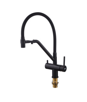 Кухонный смеситель KOER KB-72006-05 (KR3380) с силиконовым изливом и выходом для питьевой воды