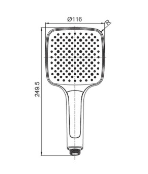 Лейка для душа Koer KP-0402-03 (3 режима) Белый матовый (KR4987)