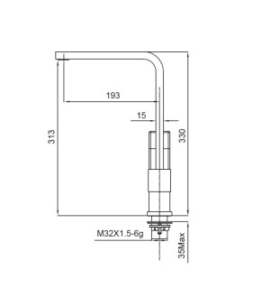 Смеситель для кухни KOER KB-70010-05 Черный матовый (KR3489)