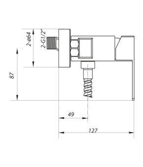Змішувач для душа ZERIX LR72033 (LL1469)